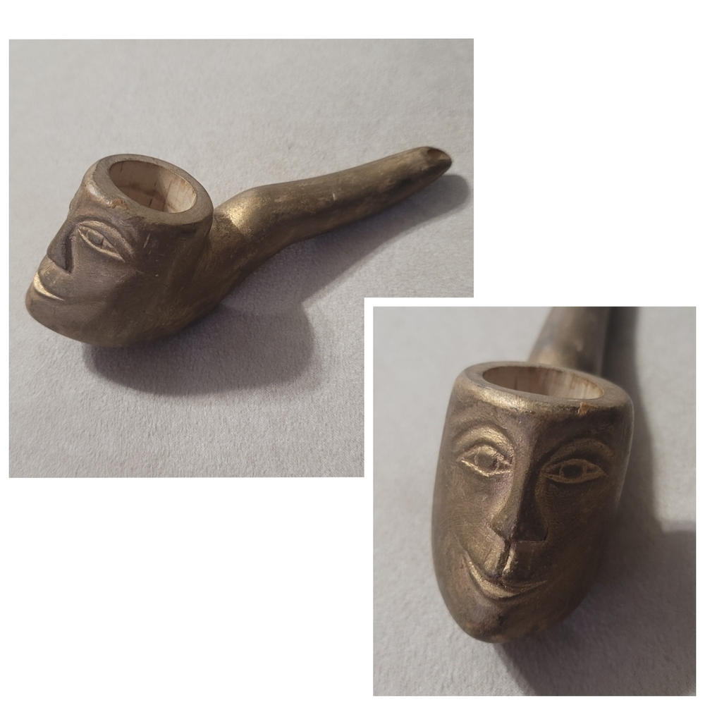HANDMADE Vintage Figural Wooden Bowl
